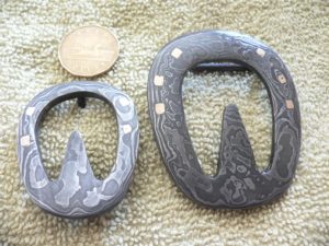 Damascus steel belt buckles